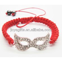 Gewebte Shamballa silberne Farbe Eyeshade Legierung mit Diamant Armband